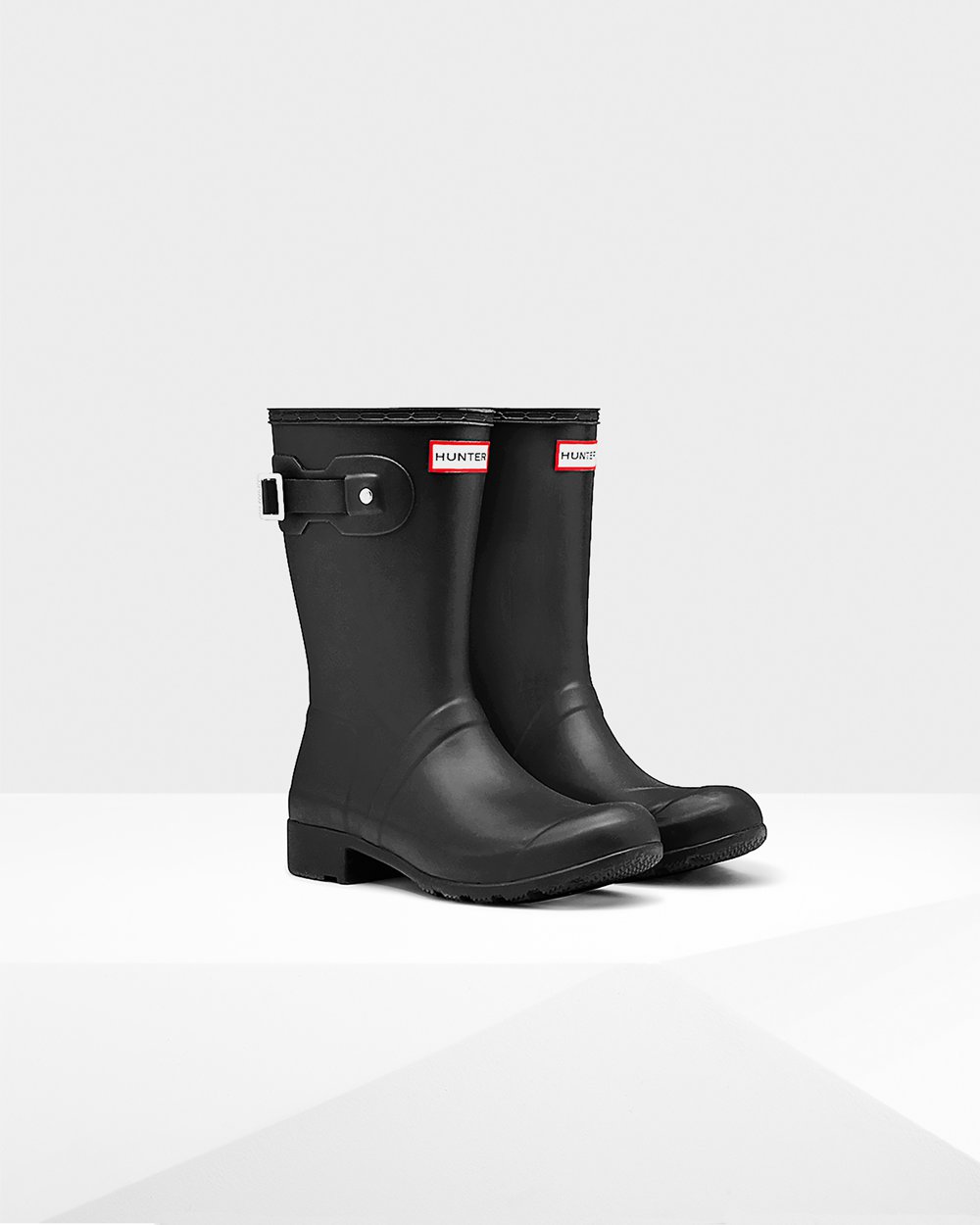 Botas de Lluvia Cortas Hunter Mujer - Original Tour Foldable - Negros - HAZBTRL-05